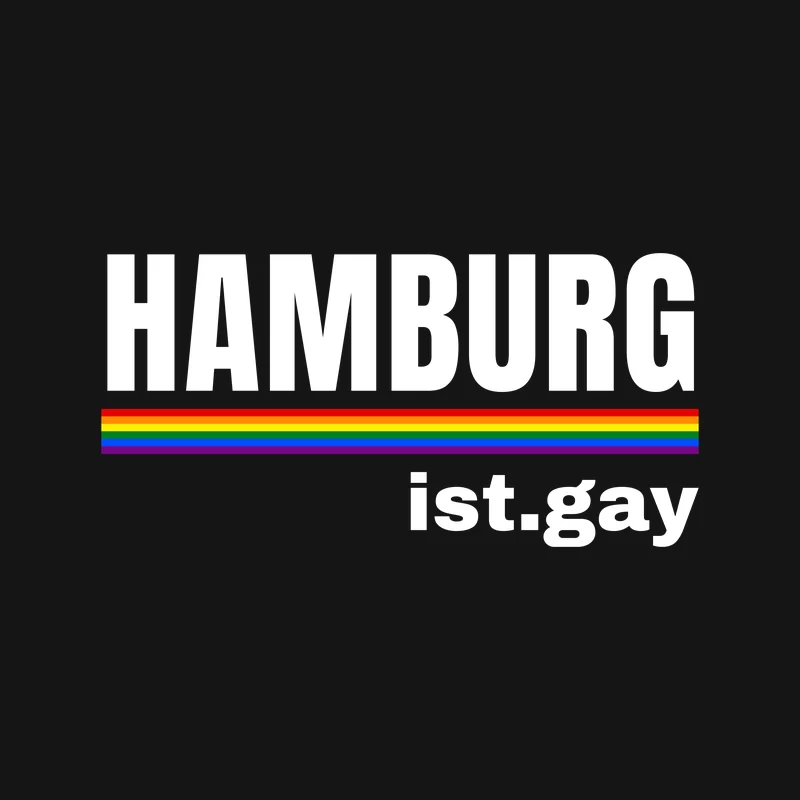 Hamburg ist gay – Regenbogen – Variante für dunkle Textilien